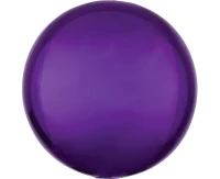 Foil balloon ORBZ - Purple ball, 38x40 cm EOL