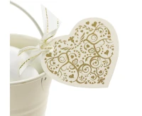 Elegant tag Vintage Romance, ivory-gold, 10 pcs