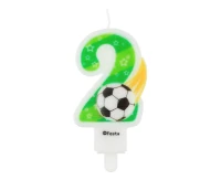 Candle number 2, with ball, 7,8 cm EOL