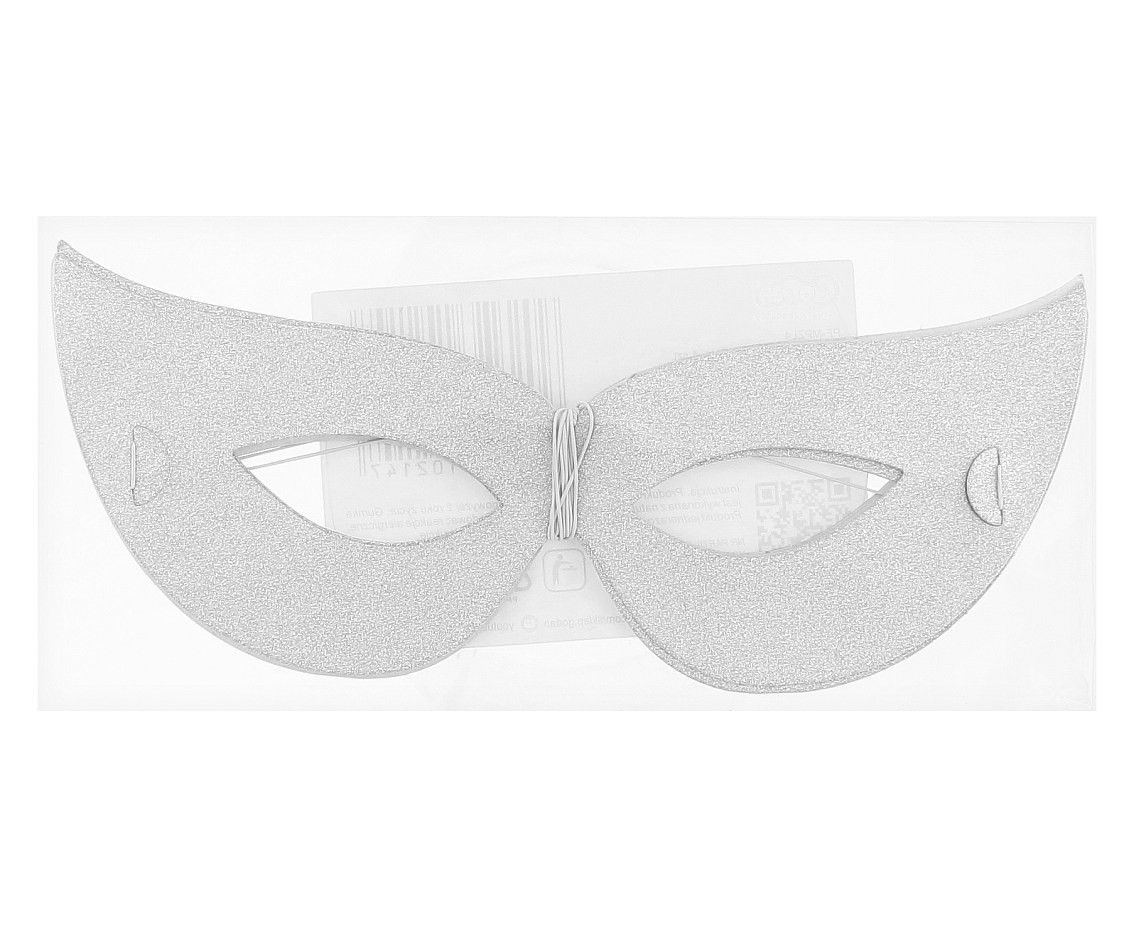 Paper masks, silver, 4 pcs.