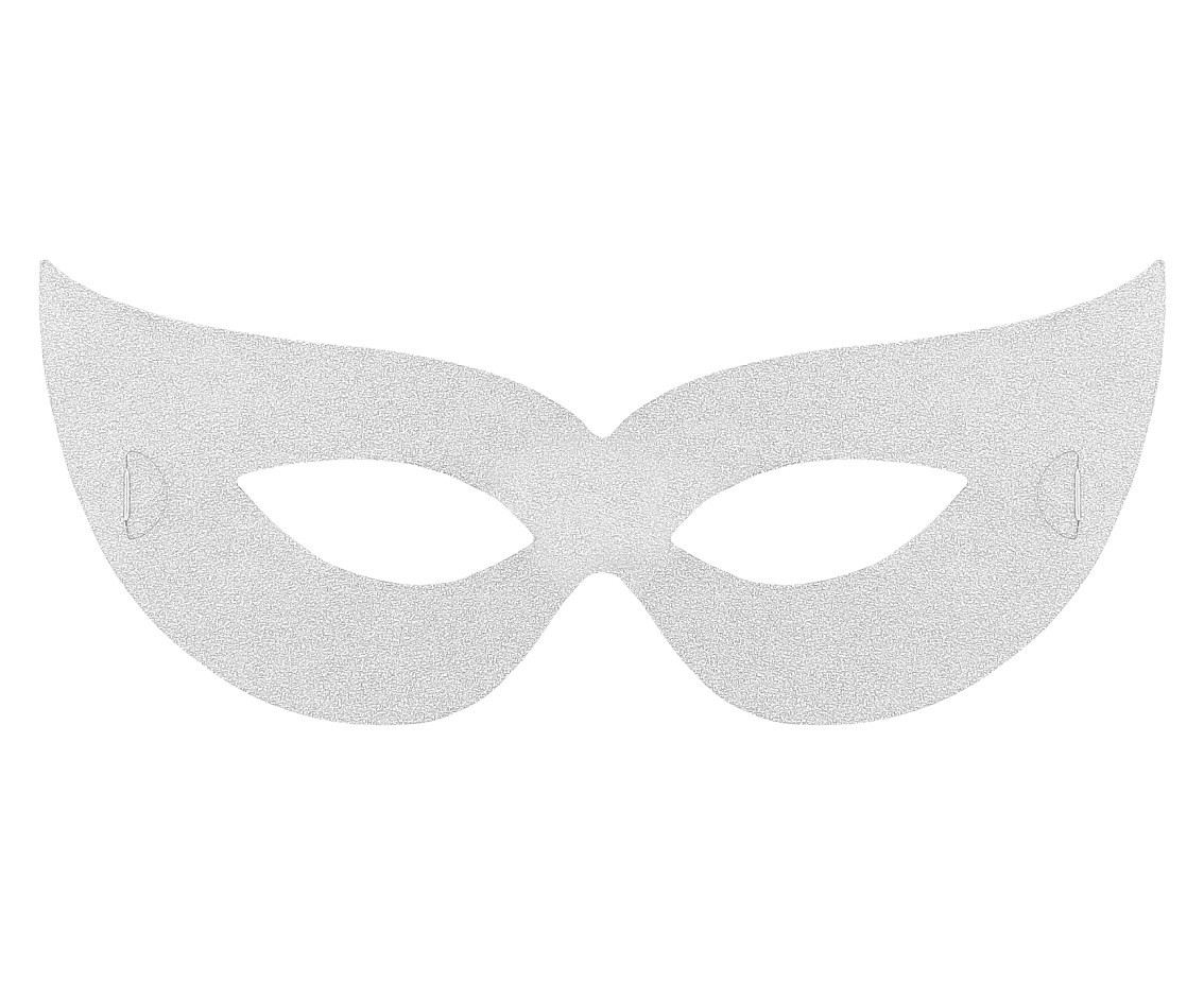 Paper masks, silver, 4 pcs.