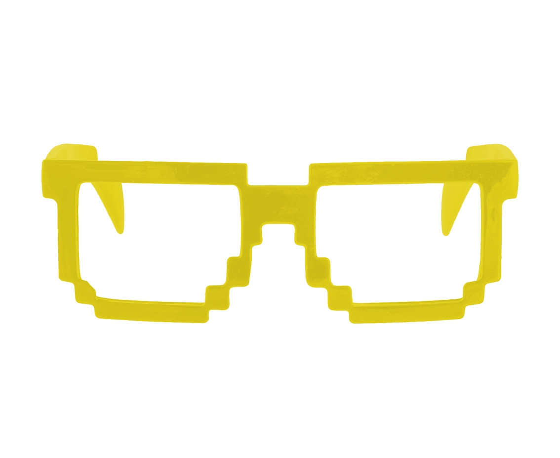 Glasses Pixels, yellow