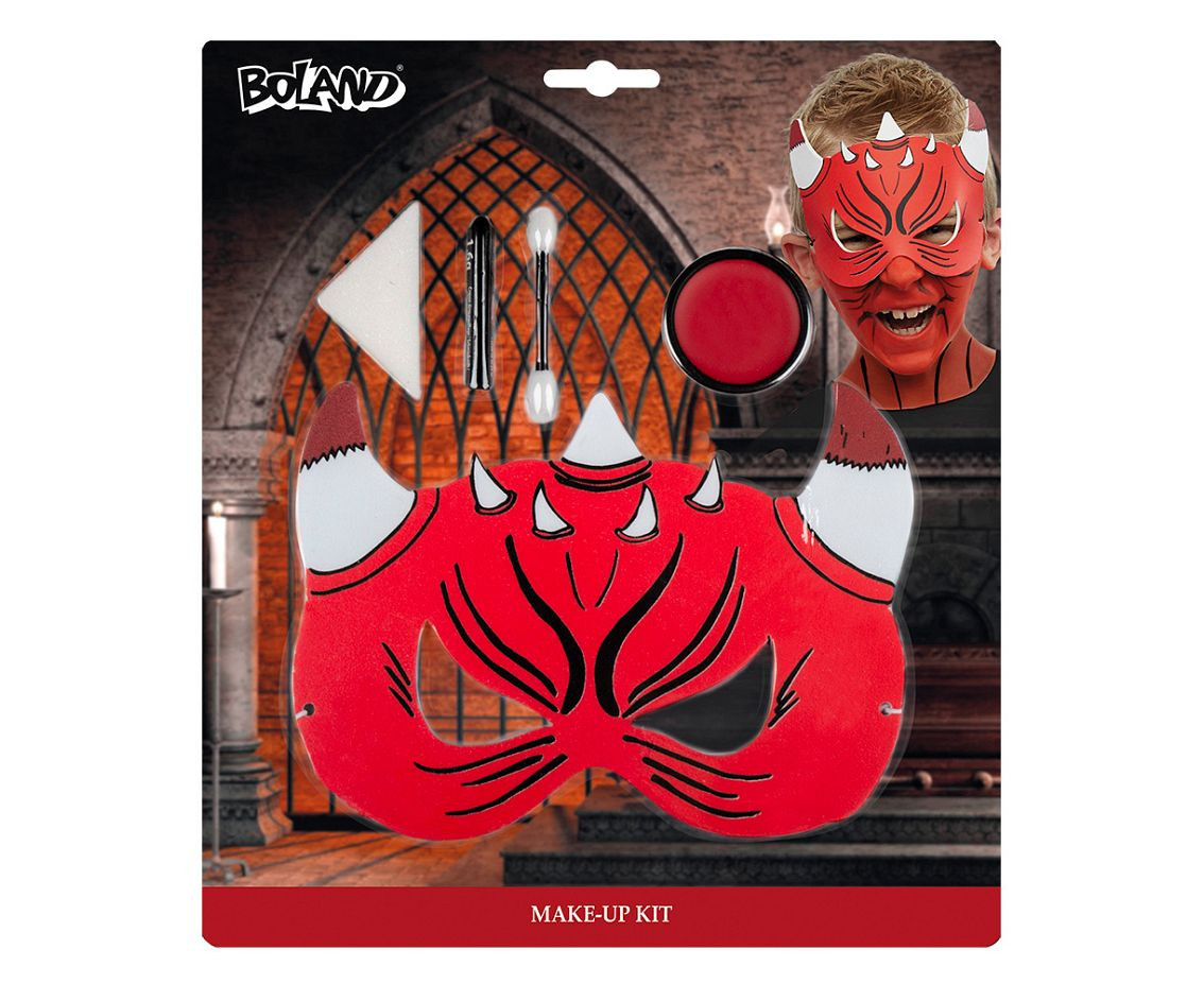 Make-up set Devil (eye mask, paints, stick, sponge, applicator)