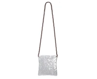 Sequins bag, silver EOL
