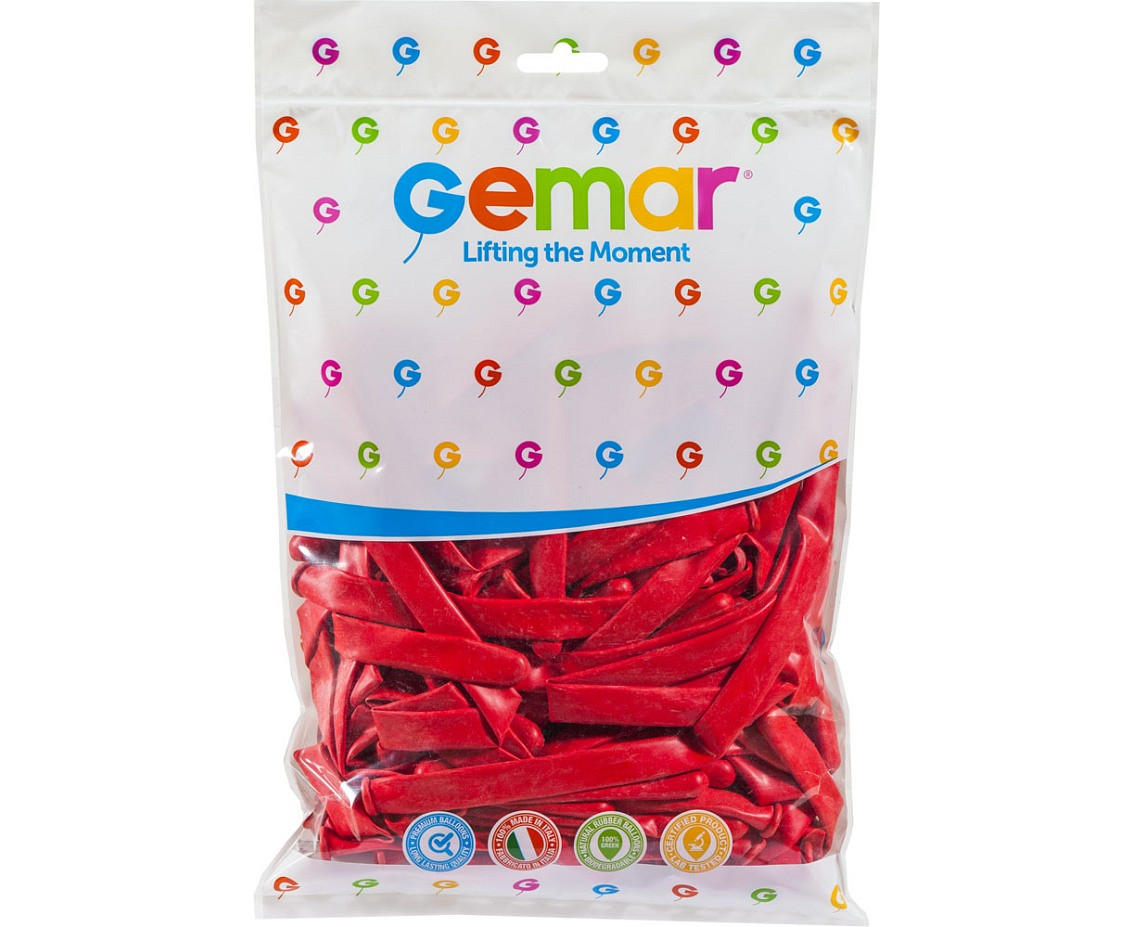 Balloons Gemar, modelling balloon type 350, dark red, 100pcs EOL