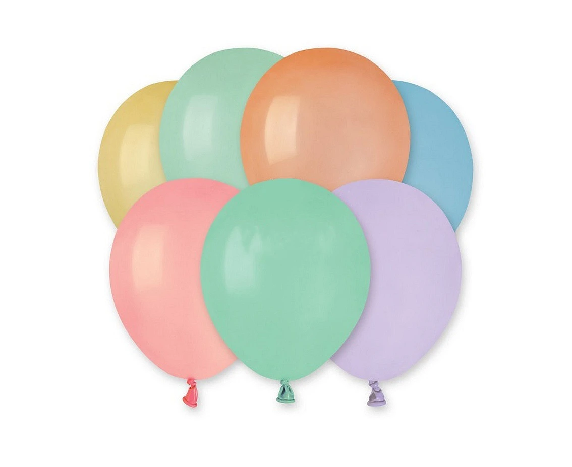 Balloons Gemar 5", pastel colors mix macaron, 100pcs