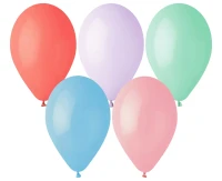 Balloons Gemar 10", pastel mix macaron, 100pcs
