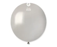 Balloons gemar 19", metallic silver, 50pcs EOL