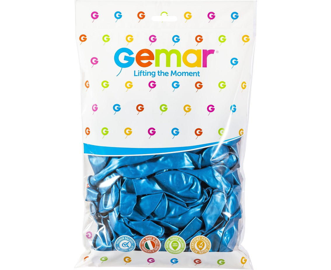 Balloons Gemar 13", metallic blue, 50pcs EOL