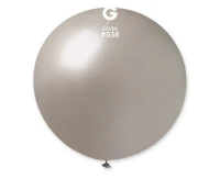Balloons Gemar, ball metallic 0.80m silver, 1pc