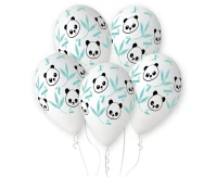 Balloons Gemar 13", pastel premium helium panda & bamboo, 5pcs