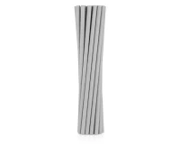 Drinking paper straws, grey, 6x197mm / 12 pcs., EC EOL