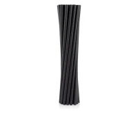 Paper Drinking Straws, black, 6x197 mm / 12 pcs.