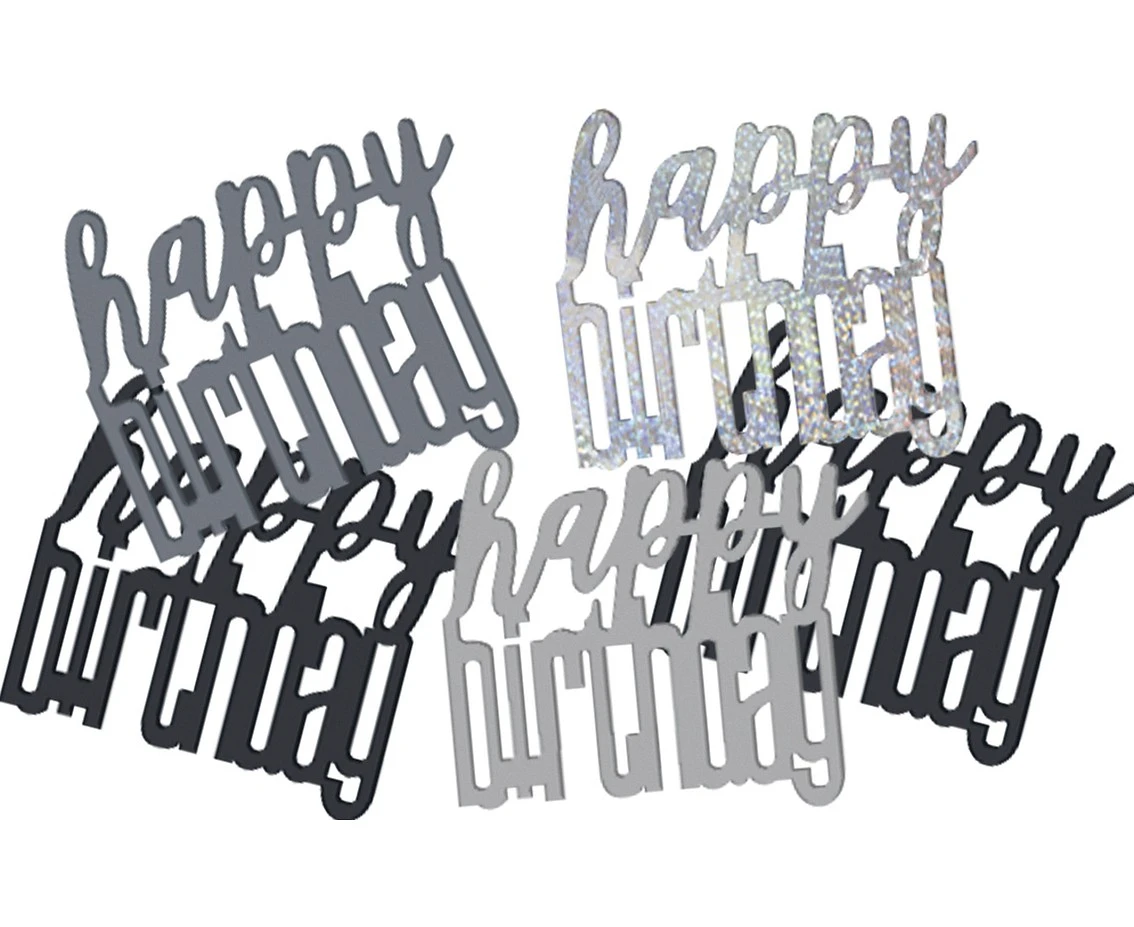 Confetti Glitz Happy Birthday, black, 14,1 g EOL