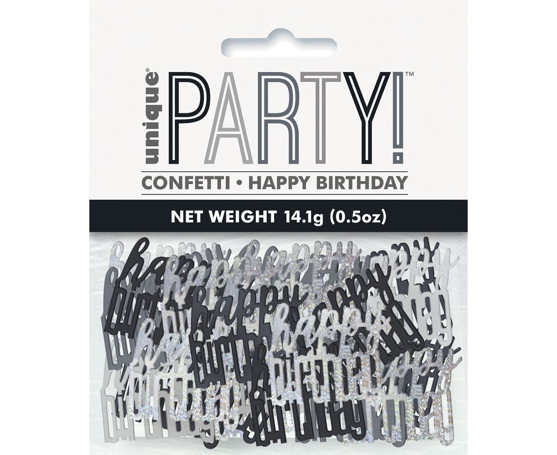 Confetti Glitz Happy Birthday, black, 14,1 g EOL