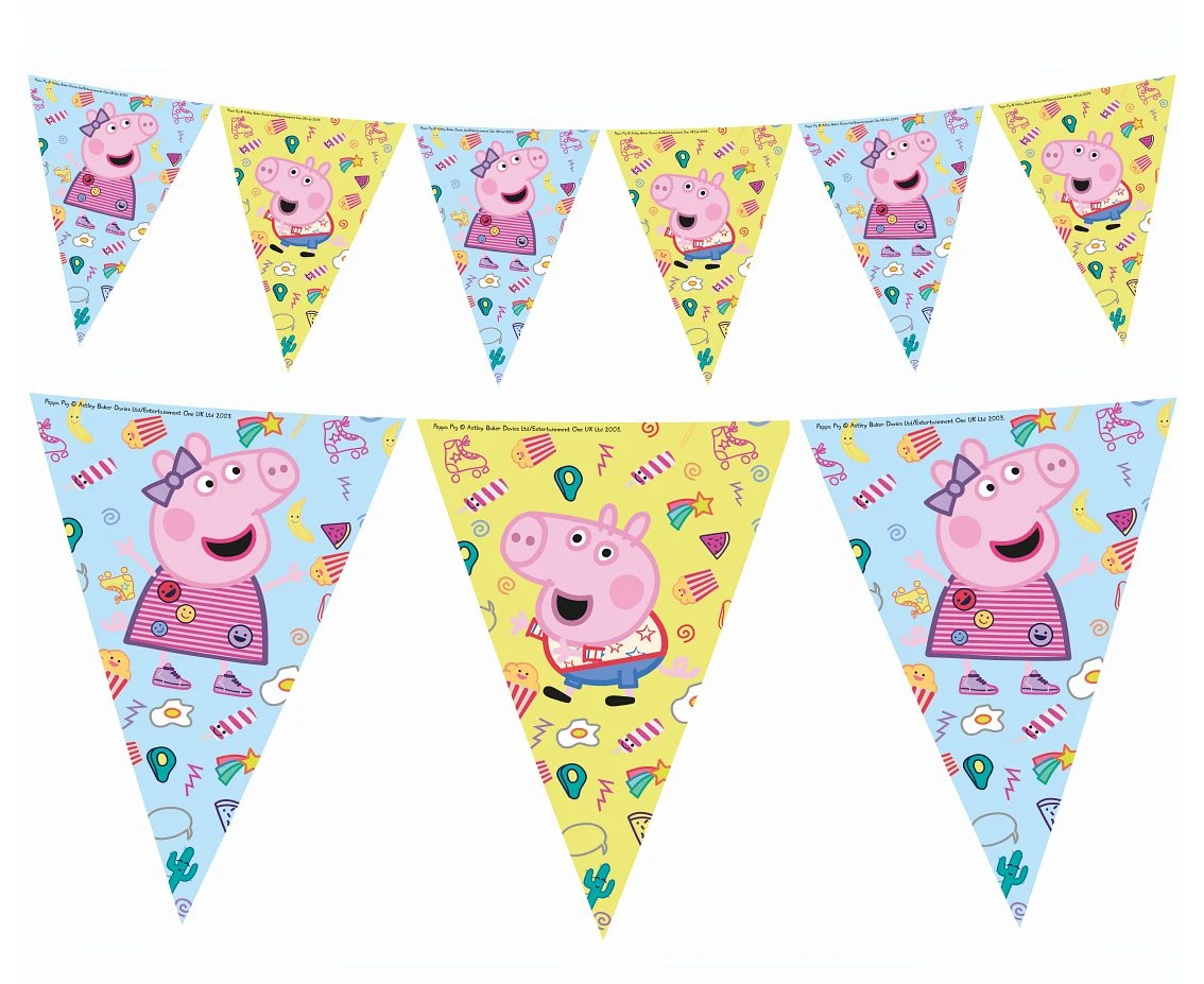 Banner Peppa Pig, 9 flags, 230 cm EOL