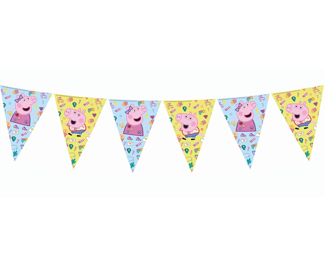 Banner Peppa Pig, 9 flags, 230 cm EOL