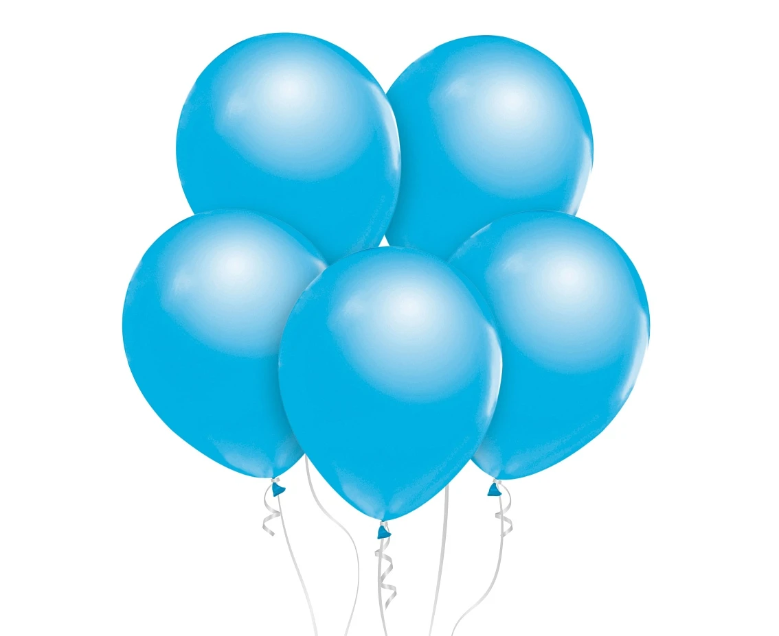 Balloons B&C 12", metallic light blue, 50pcs