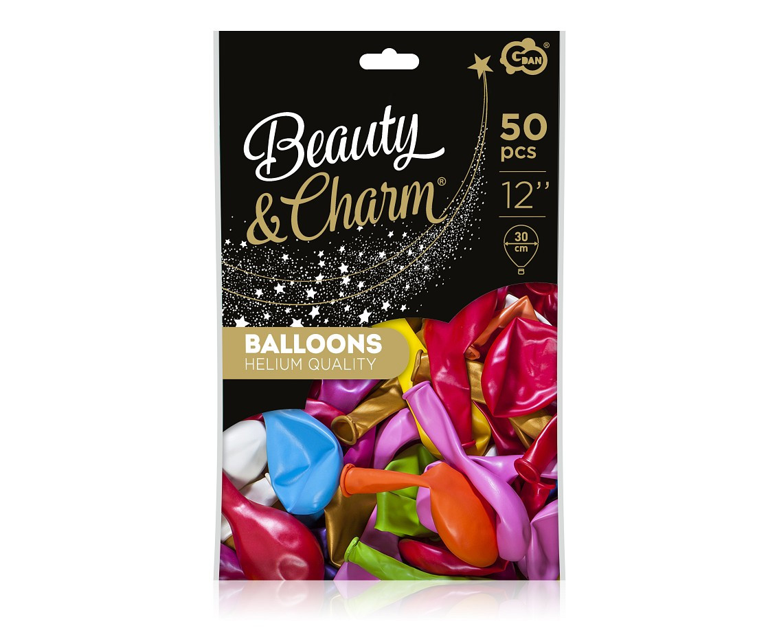 Balloons B&C 12", metallic mix, 50pcs