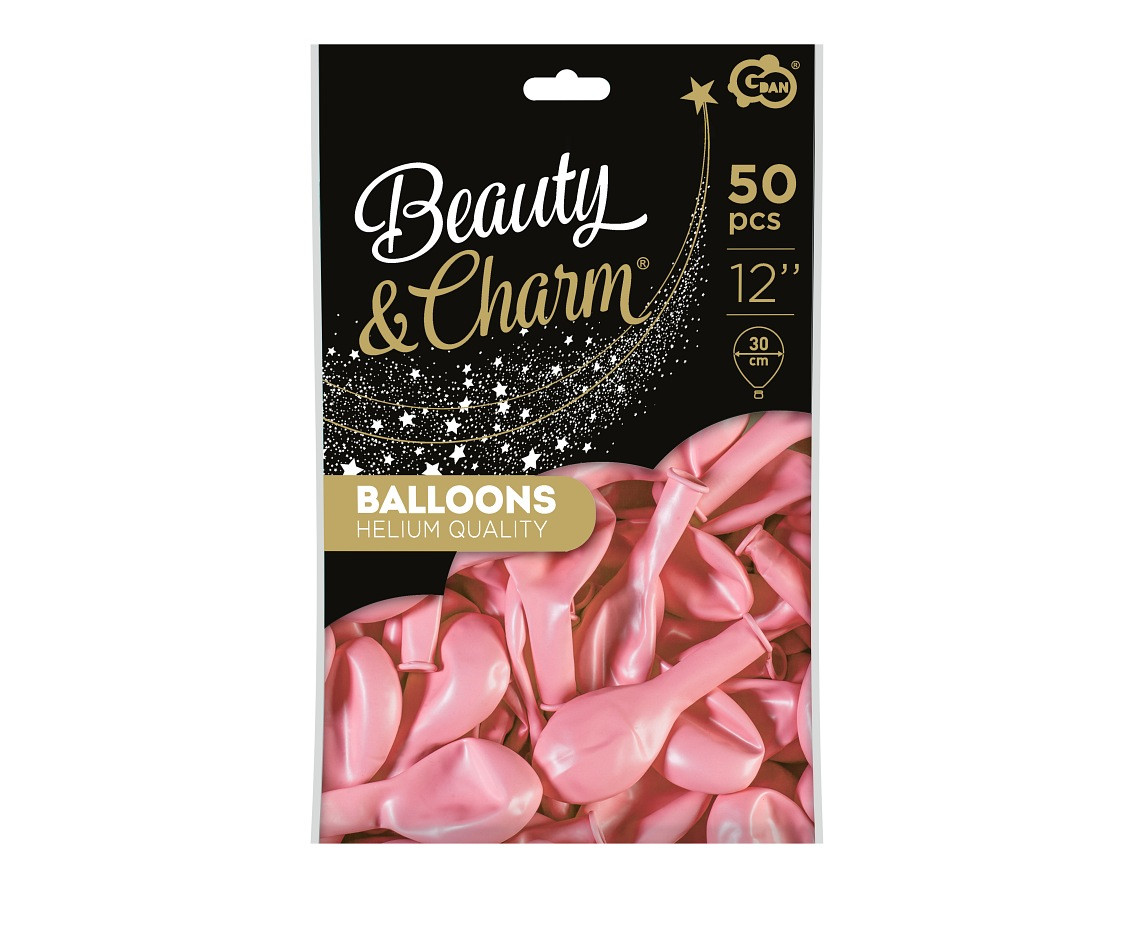 Balloons B&C 12", metallic pink, 50pcs