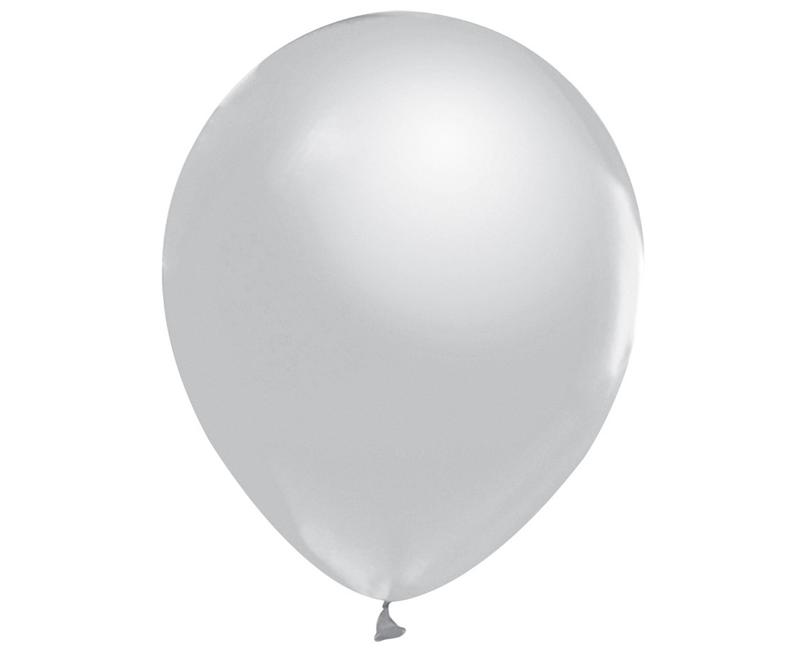 Balloons B&C 12", metallic silver, 50pcs