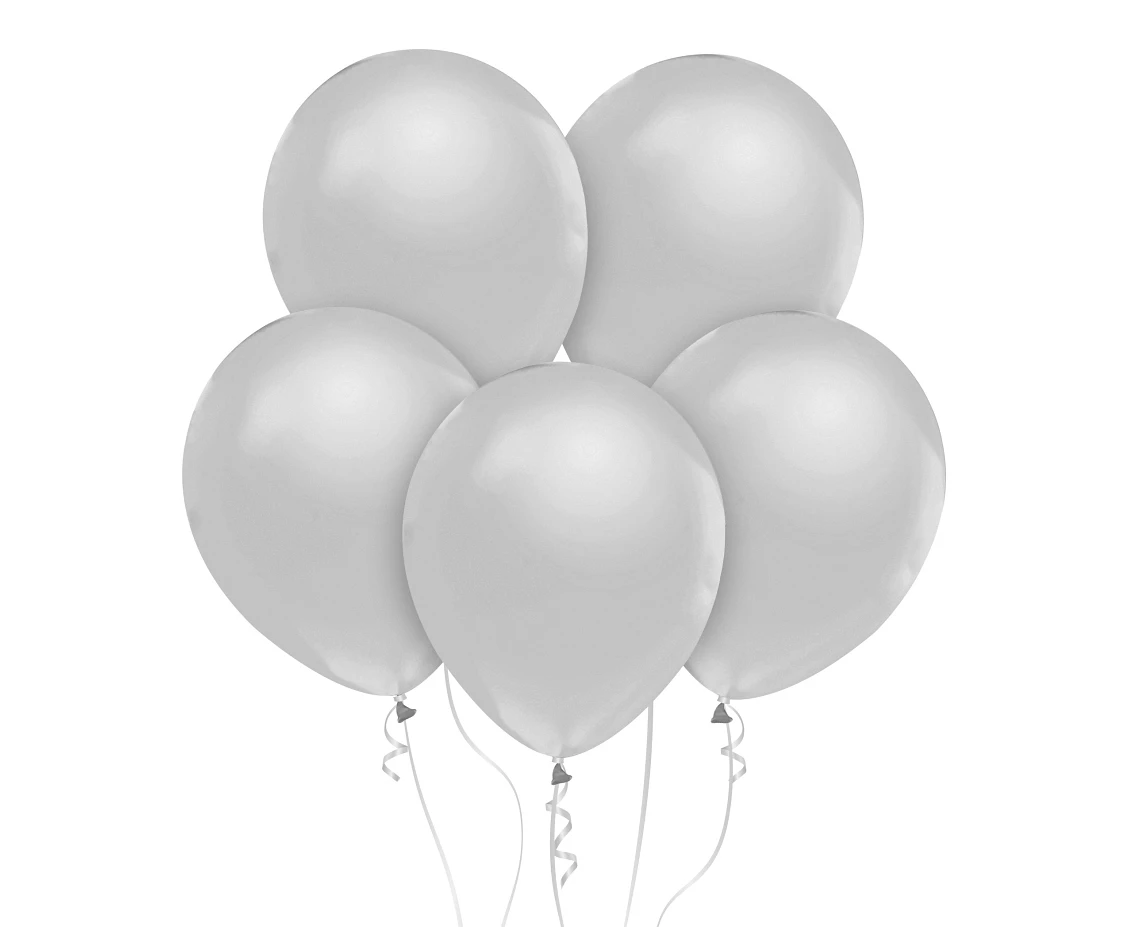 Balloons B&C 12", metallic silver, 50pcs