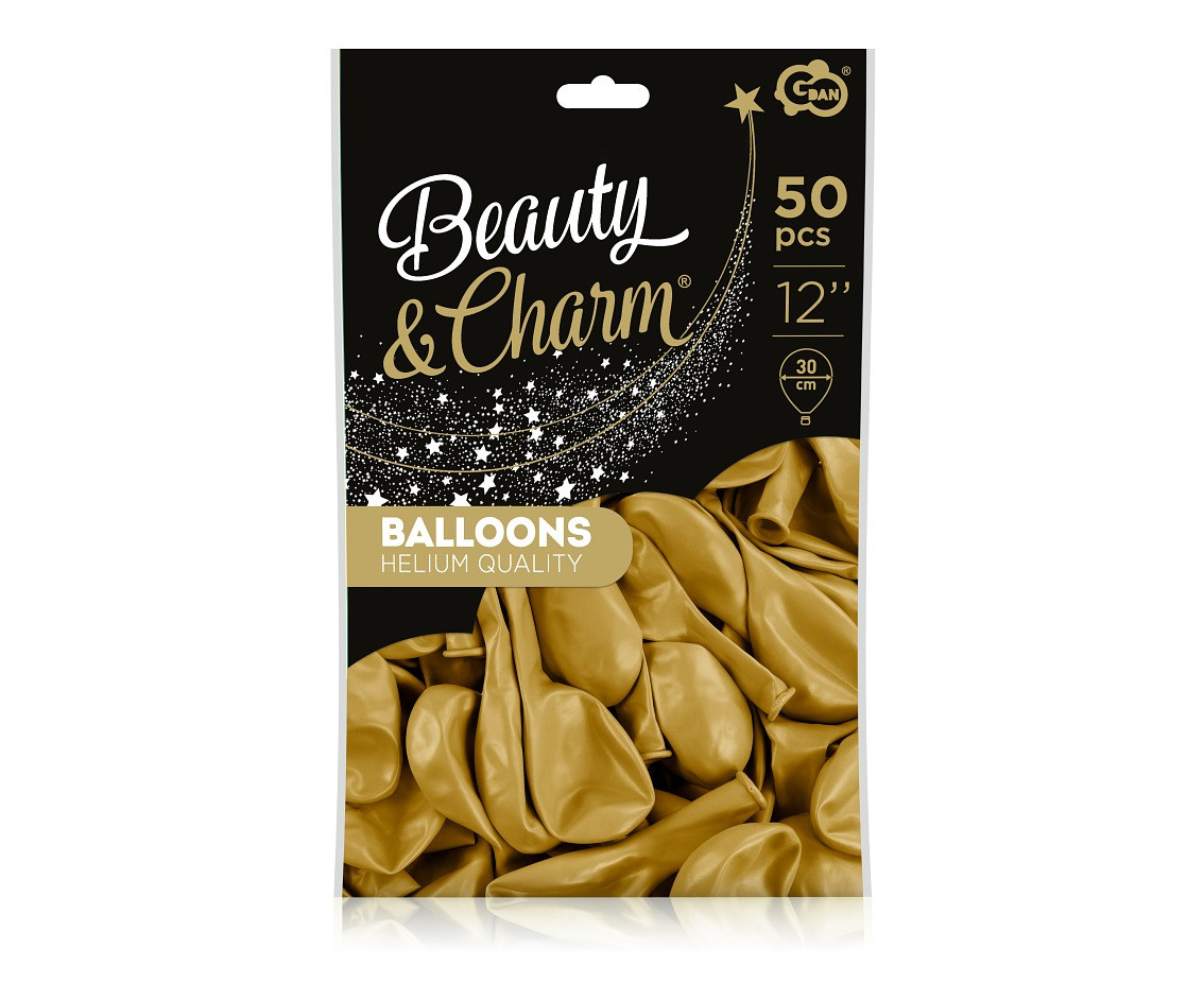 Balloons B&C 12", metallic gold, 50pcs