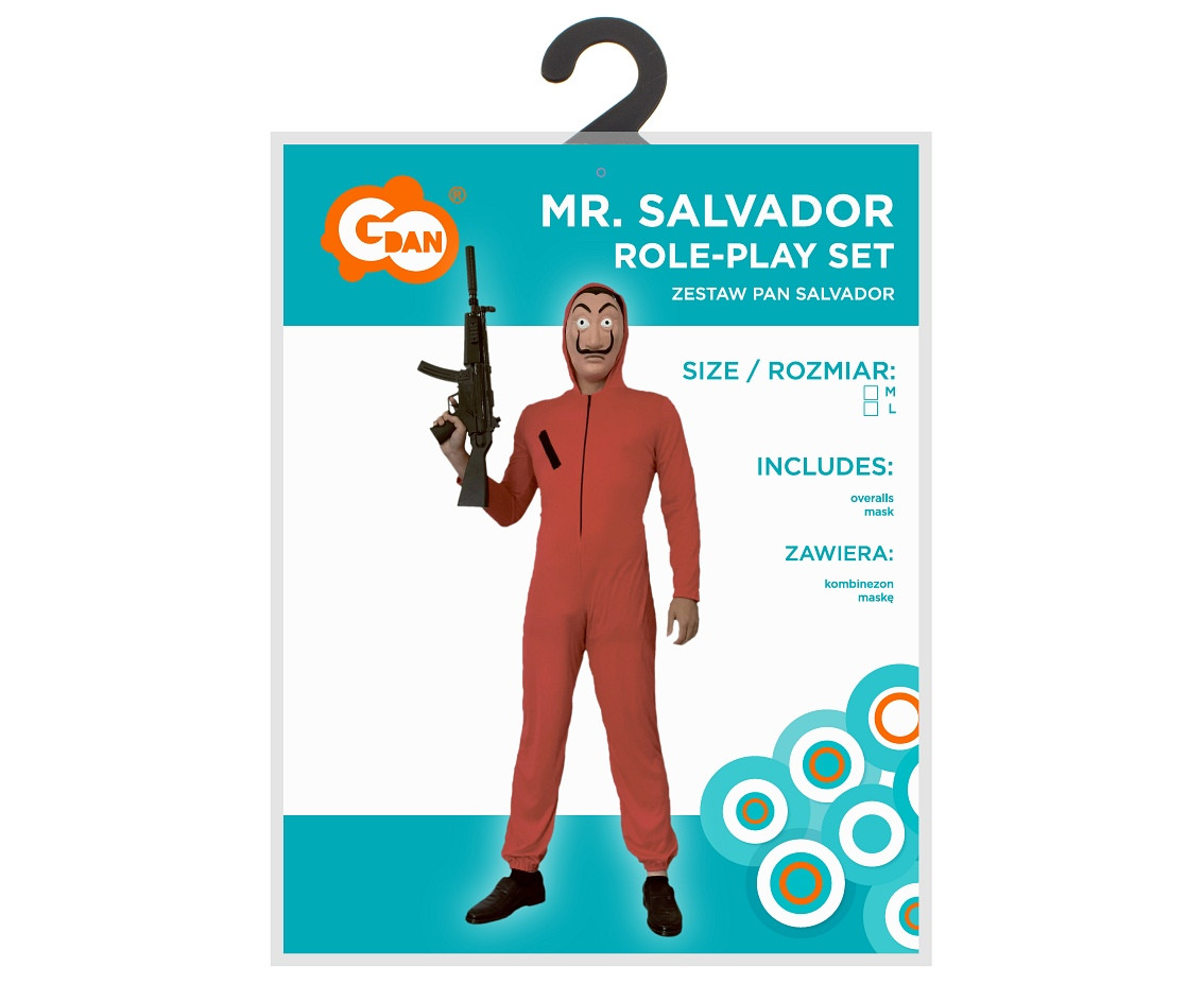 Mr Salvador role-play set (overalls, mask), size M EOL