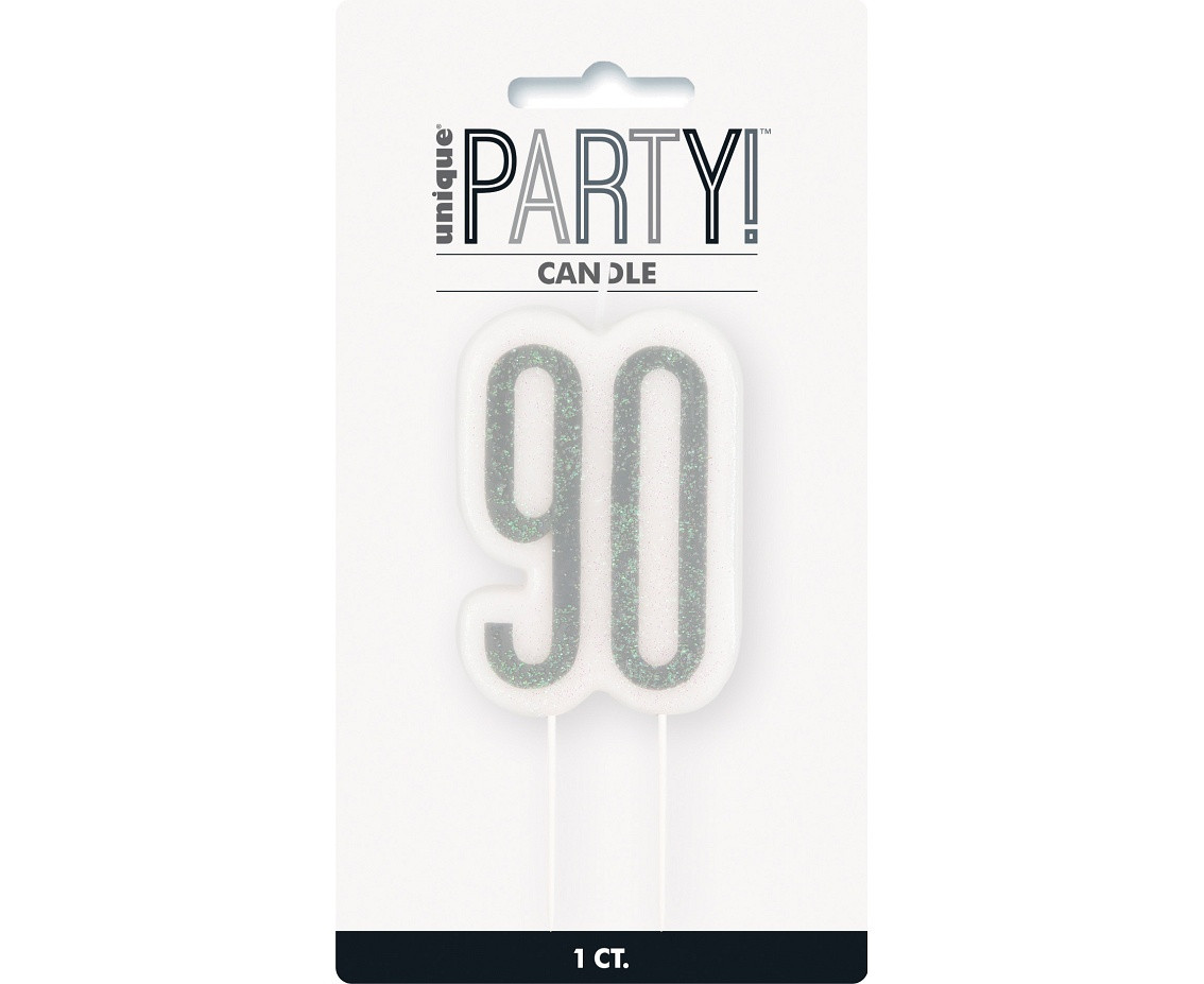 Pick candle Glitz 90, silver