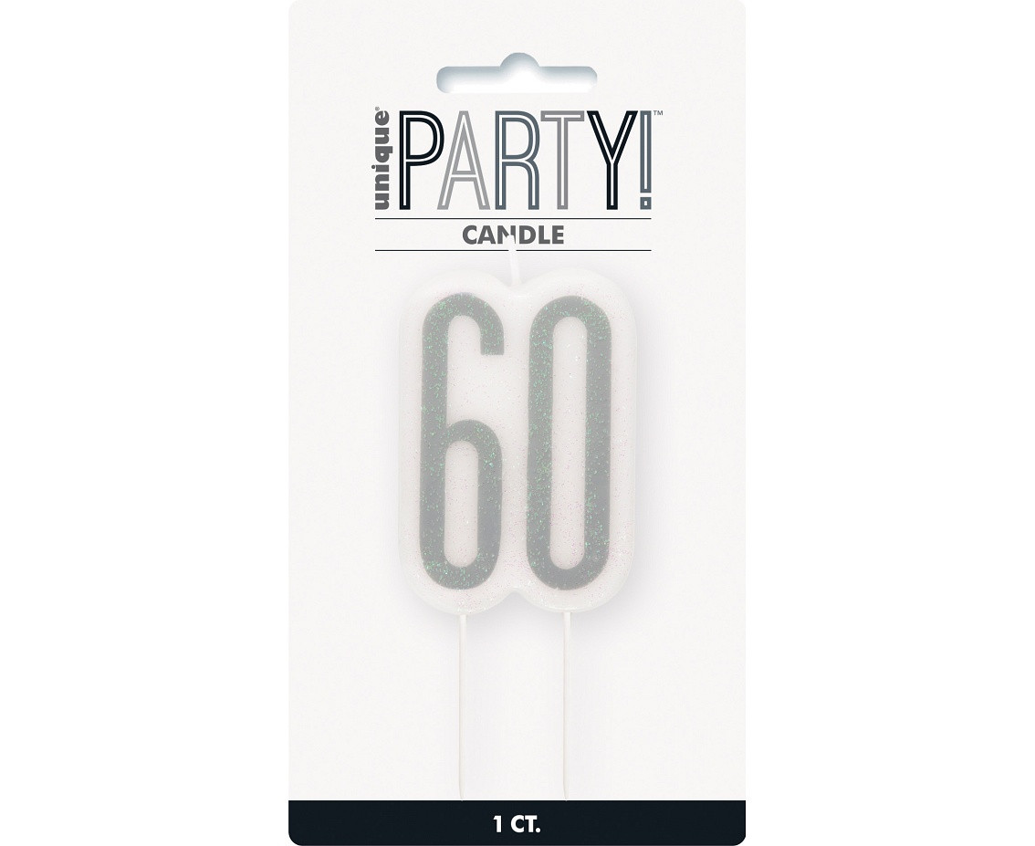 Pick candle Glitz 60, silver