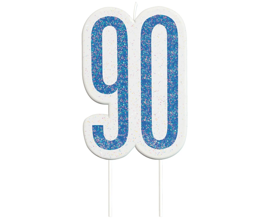 Pick candle Glitz 90, blue