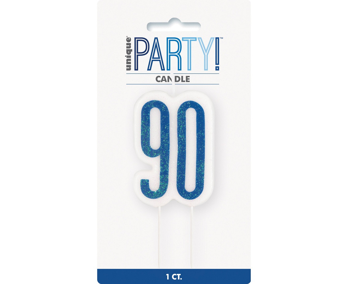 Pick candle Glitz 90, blue