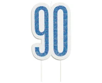 Pick candle Glitz 90, blue