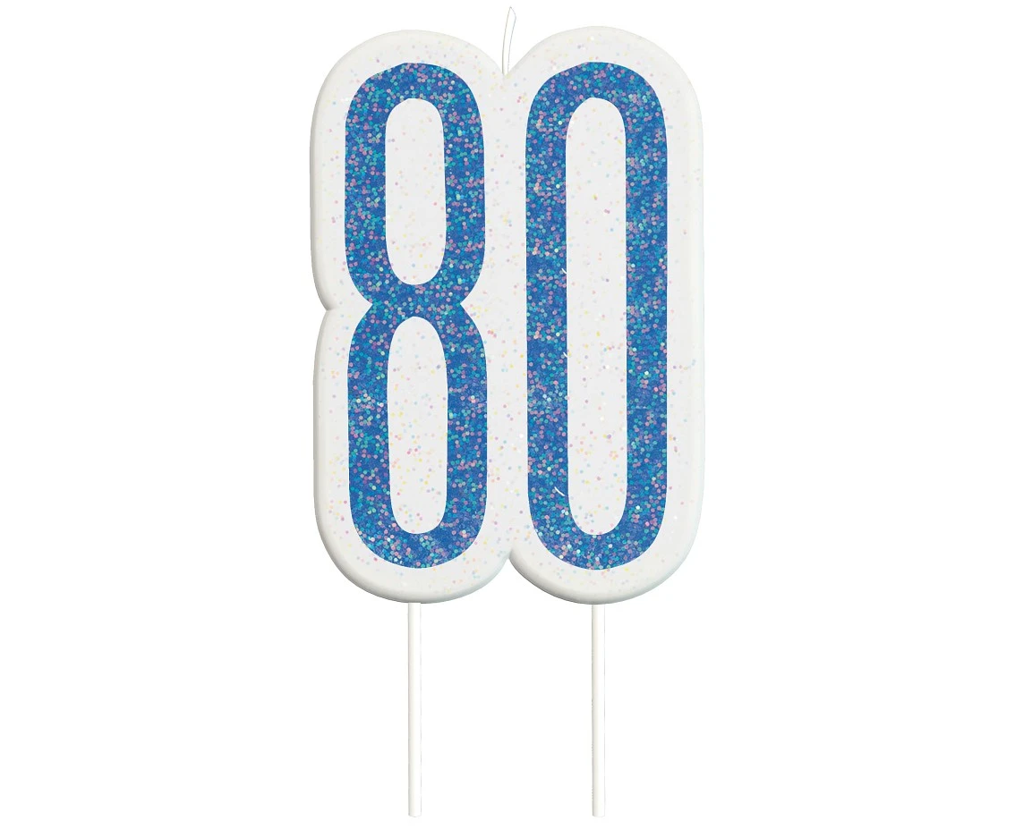 Pick candle Glitz 80, blue