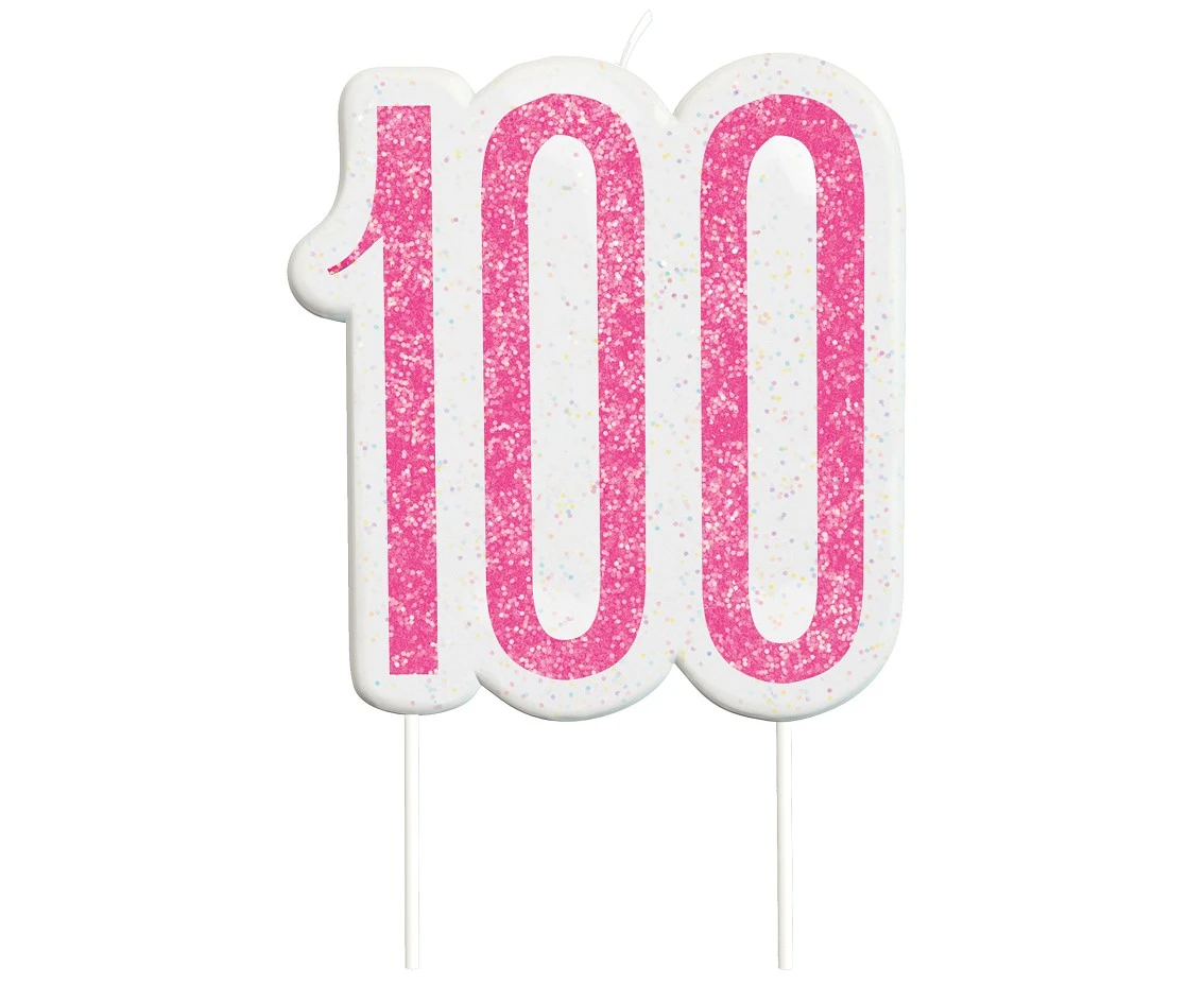 Pick candle Glitz 100, pink