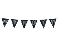Banner Glitz 100, with flags, black, 274 cm