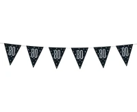 Banner Glitz 80, with flags, black, 274 cm