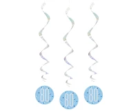 Hanging decoration Glitz 80, dots, 81 cm, blue, 6 pcs EOL