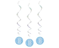 Hanging decoration Glitz 18, dots, 81 cm, blue, 6 pcs EOL