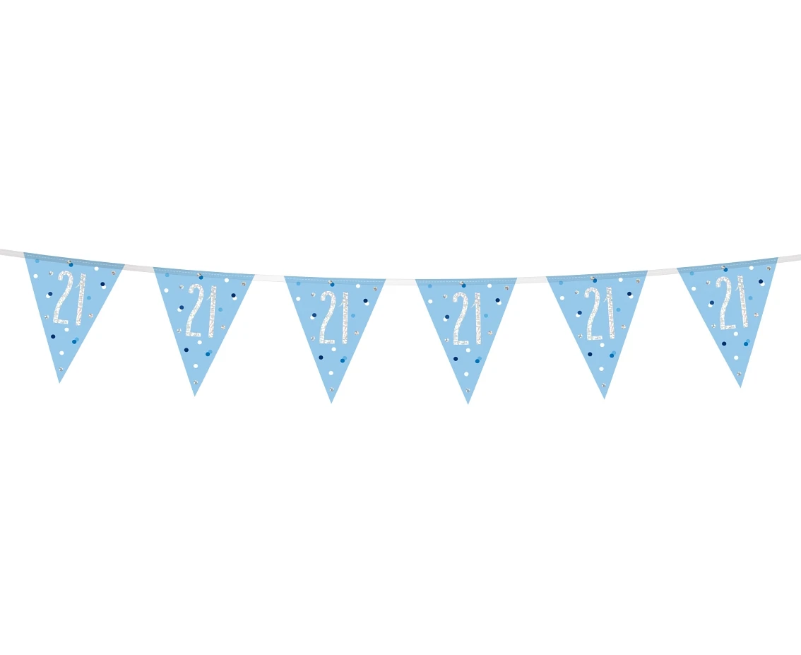 Banner Glitz 21, with flags, blue, 274 cm