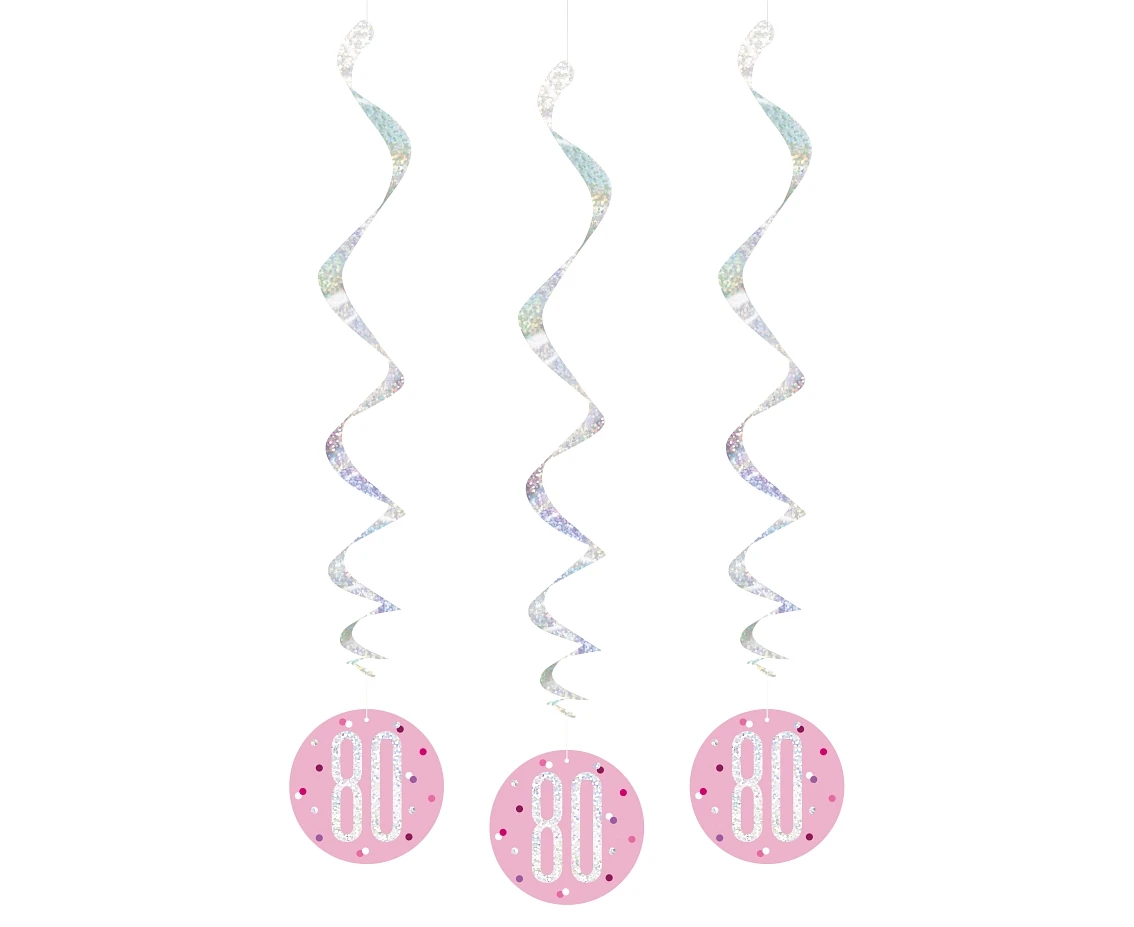 Hanging decoration Glitz 80, dots, 81 cm, 6 pcs