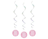 Hanging decoration Glitz 80, dots, 81 cm, 6 pcs