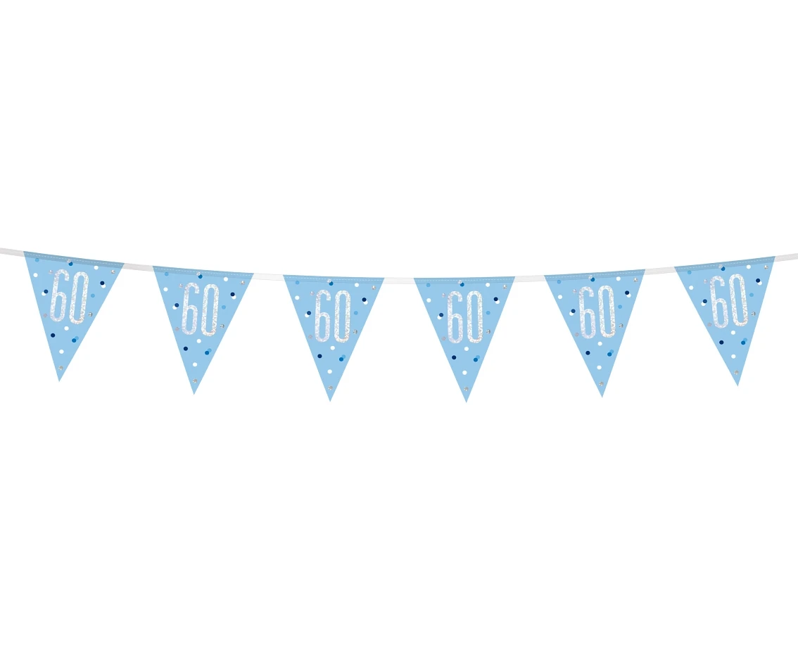 Banner Glitz 60, with flags, blue, 274 cm