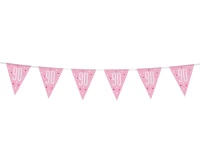 Banner Glitz 90, with flags, pink, 274 cm