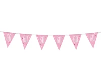 Banner Glitz 60, with flags, pink, 274 cm