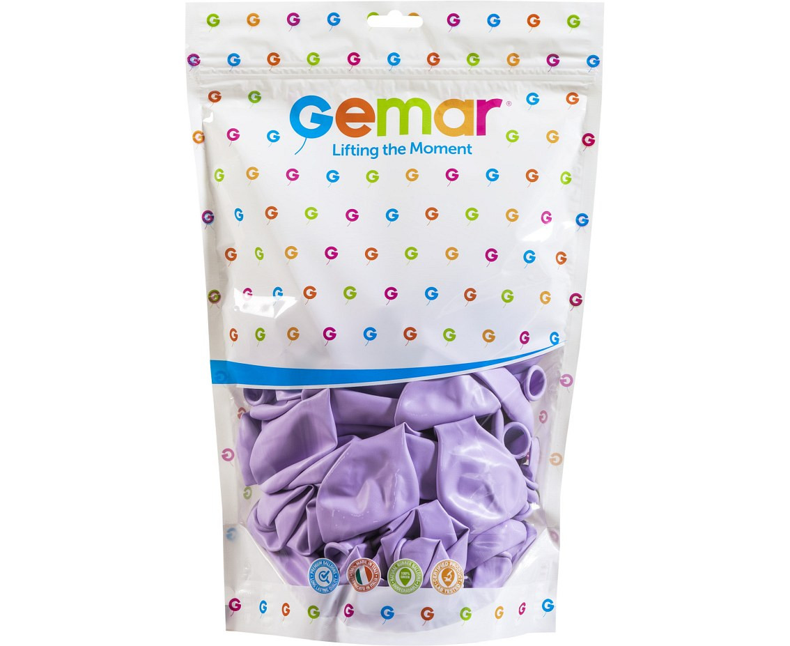 Balloons Gemar 13", pastel lilac macaron, 50pcs