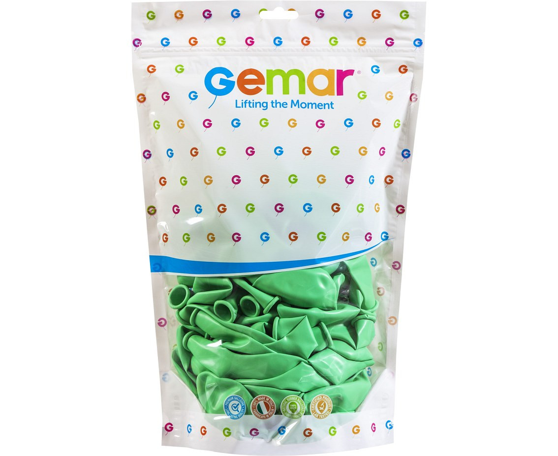 Balloons Gemar 13", pastel mint green macaron, 50pcs
