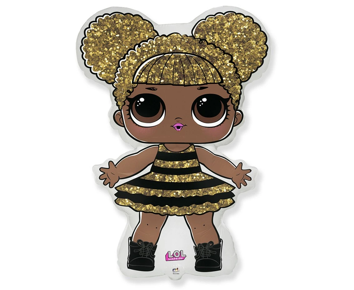 Foil balloon 24" FX - LOL: Queen Bee KK,  unpacked (flat) EOL