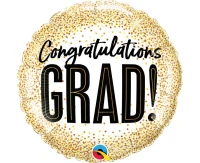 Foil balloon 18" QL RND Congratulations Grad EOL