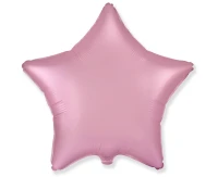 Foil balloon 18" FX - Star (satin pastel light pink),  unpacked (flat)